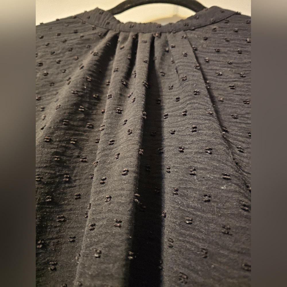 Source Unknown Textured Black Blouse - image 3